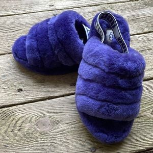 Purple Ugg Fluff Yeah Slides Size 6